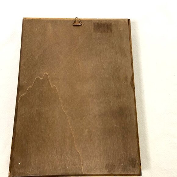 Vtg Flower Art on Board Veronica Teocrium Crater Lake Blue Saw-Leaved Speedwell - Picture 4 of 5